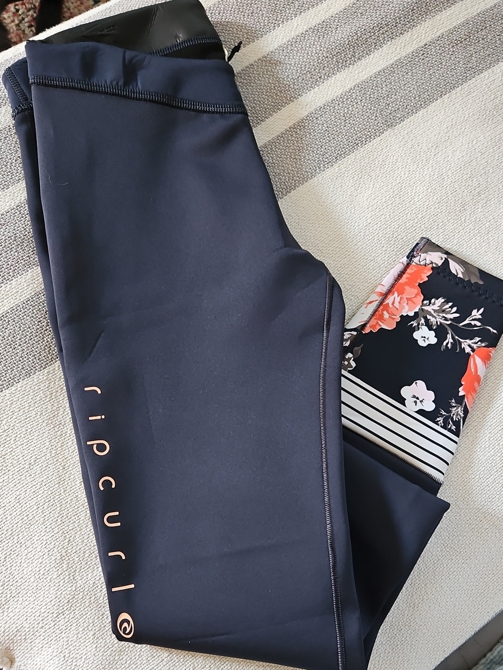NwoT Rip Curl Neoprene Pants Navy with Floral Contrast Panel
